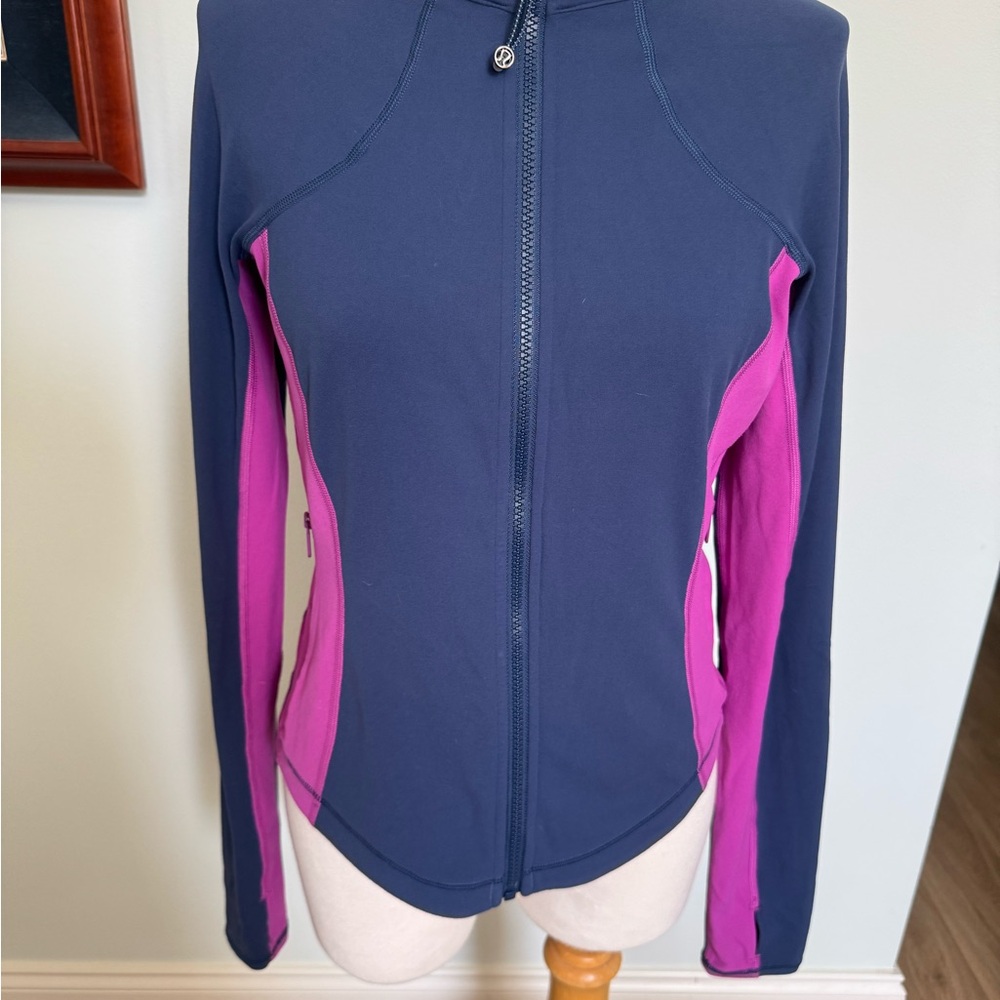 lululemon athletica Navy and Magenta Zip-Up Utility Jacket